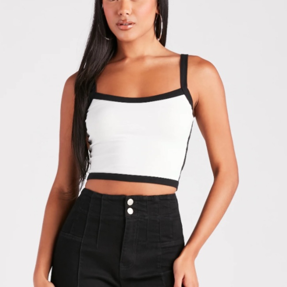 Retro Street Style Tank Crop Top